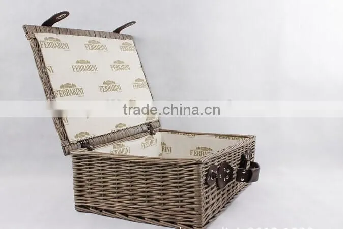 Handmade brown wicker hamper wholesale wicker clothes hamper