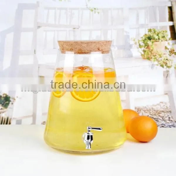 glass water jar with tap