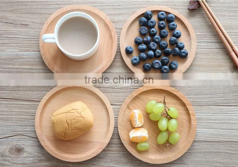 Best-selling top grade natural-coloured solid beech cup mat