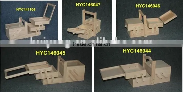 wooden sewing box