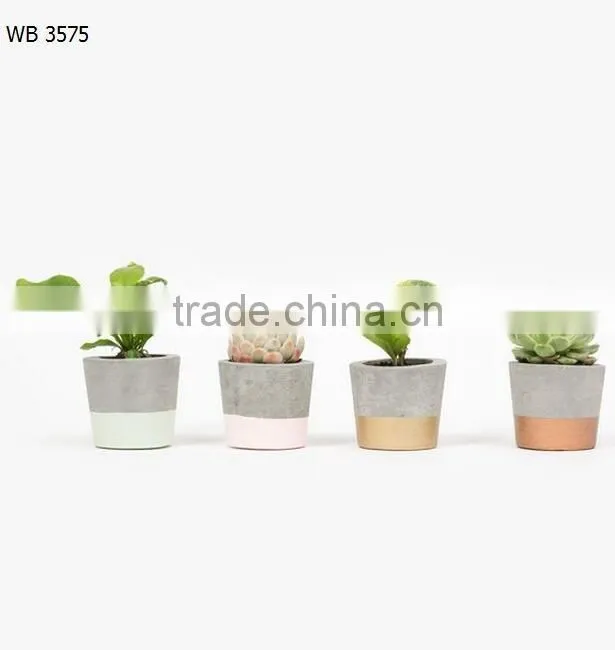 Colour Block Planter Concrete Plant Pot Indoor Planter Succulent Pot