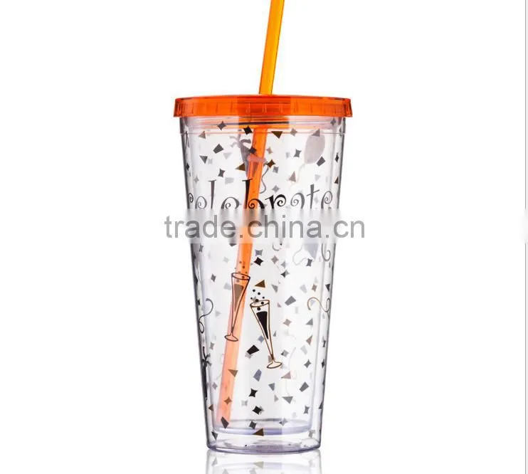 China Manufacture Custom Logo 16oz Plastic Ice Cup