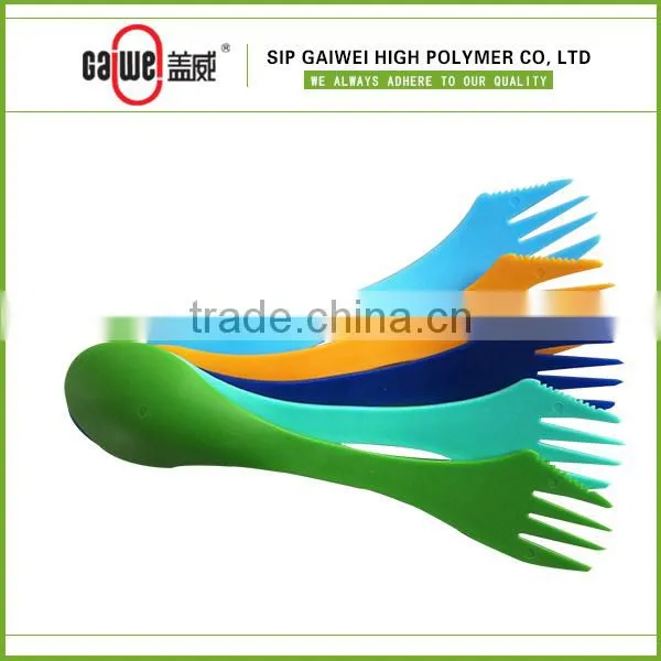 Food grade PP material spork 3 in 1 spoon fork knife