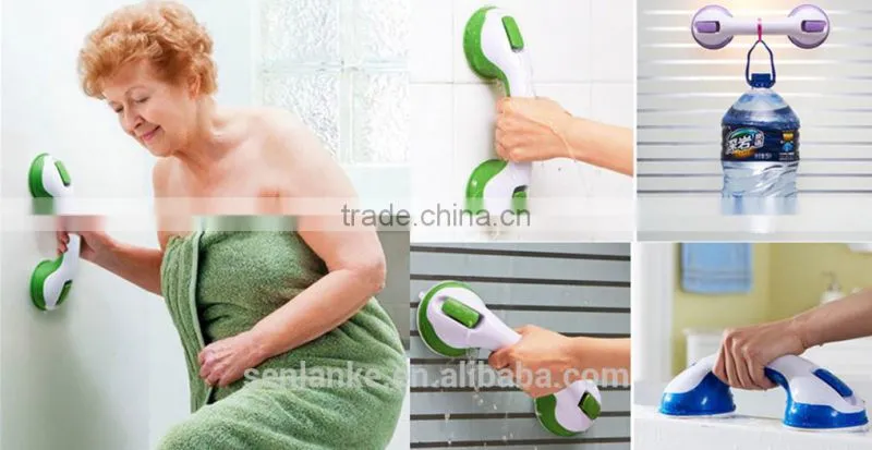 2014 Hot sale Suction Cup plastic TV Bathroom Bath Grab Bar