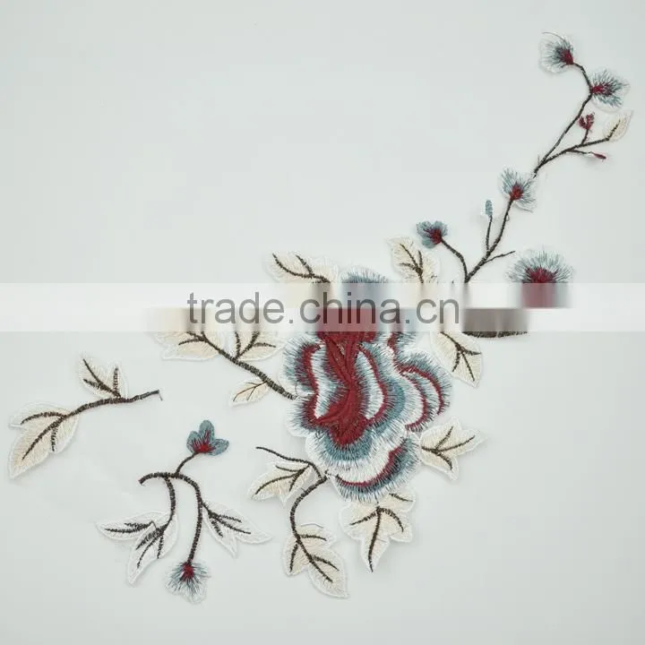 2017 new arrival beautiful embroidery flower patch design from keering WEF-769