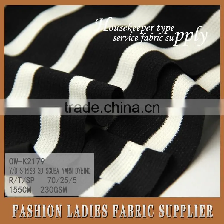 Y/D stripe 3D scuba yarm dyeing,wholesale for used clothing