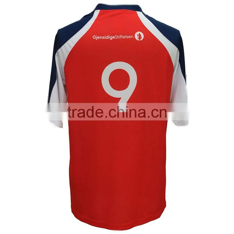 100%polyester breathable popular soccer t-shirt