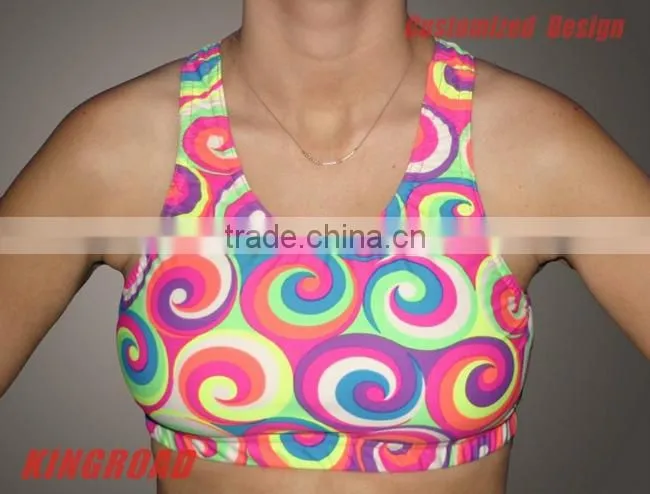 Newest sublimation custom sports bra pattern