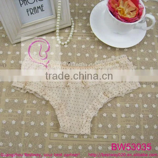 Wholes sale ladies fashion polk dot drape underwear
