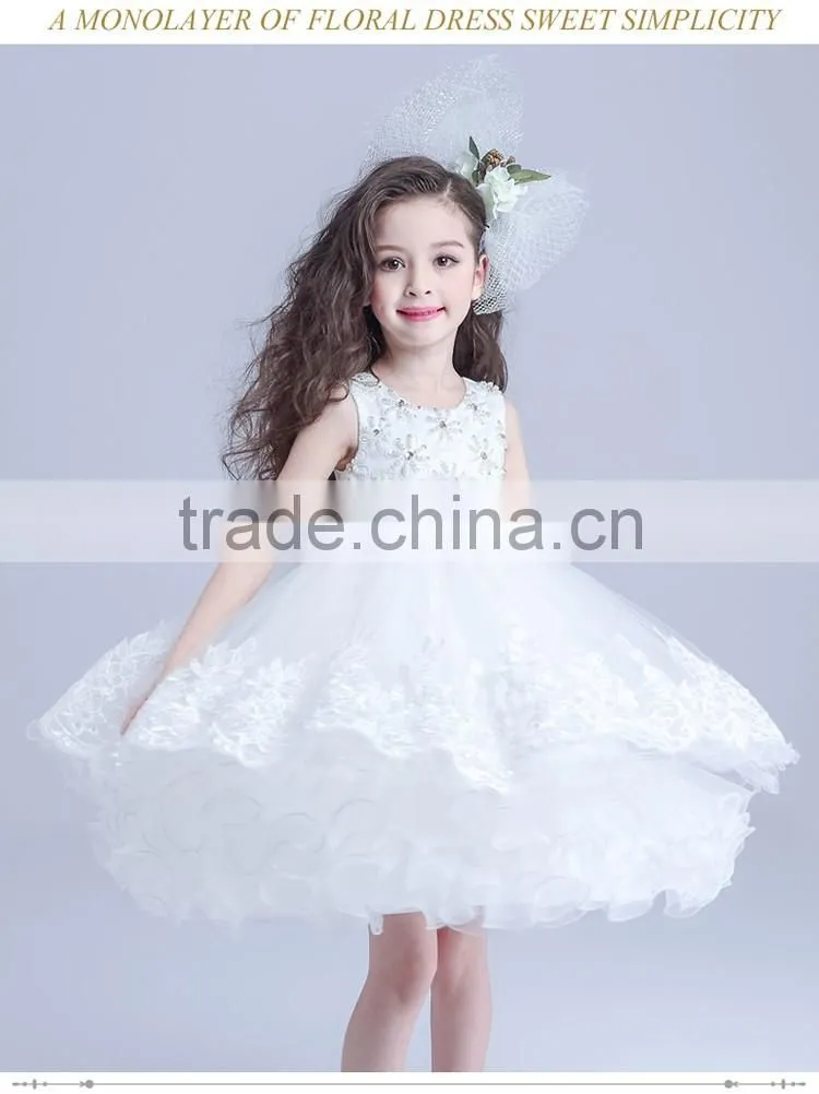 kids fashion show dresses white prom dresses modern girls dress