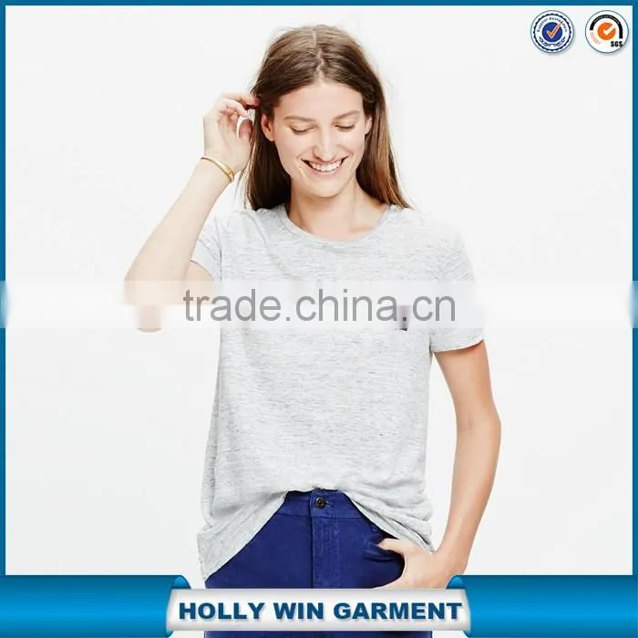 Modern fancy ladies t-shirt linen montreal tee