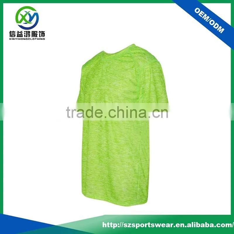Basic style 50%polyester 50%cation fitness men t shirt design