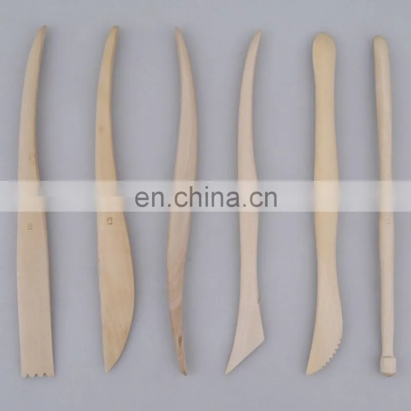 6pcs 8" Wood Clay Modeling Tool Set