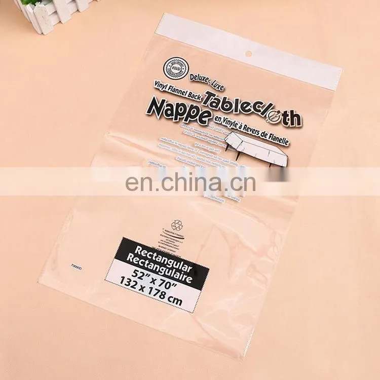 High quality clear opp bag with adhesive strip opp bag for tablecloth cpp/opp bag with customized printing