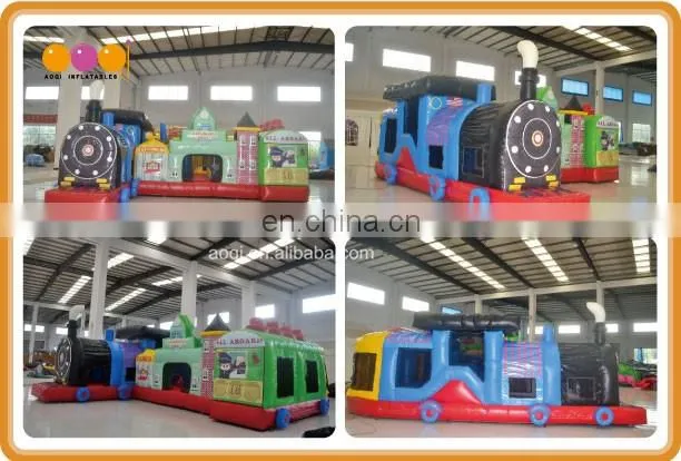 Best price large inflatable train fun city baby funny jumps inflatable indoor playground on sale