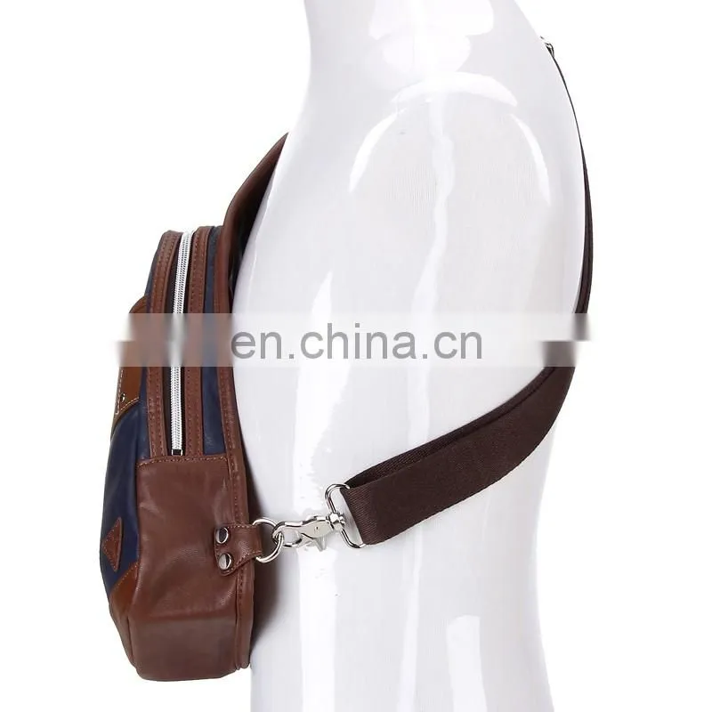 small practical mens pure leather shoulder messenger bag