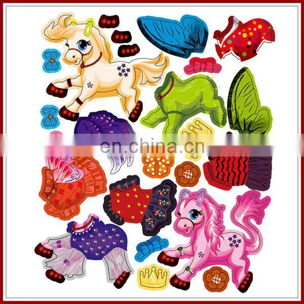 Kids cute puffy animal wall stickers