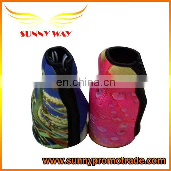 Customized collapsible neoprene wine bottle cooler/ bag with logo