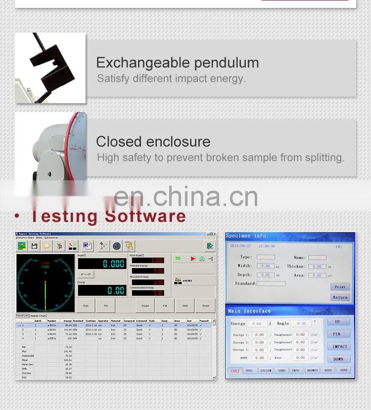 HST ISO179 Plastic Digital Izod Charpy Pendulum Testing Machine/Plastic Impact Tester