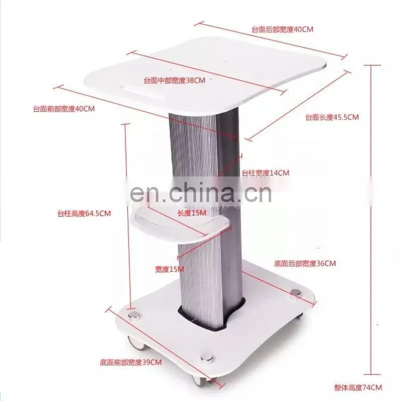 Four Wheels Salon Trolley Cart for Beauty Equipment Display Stand