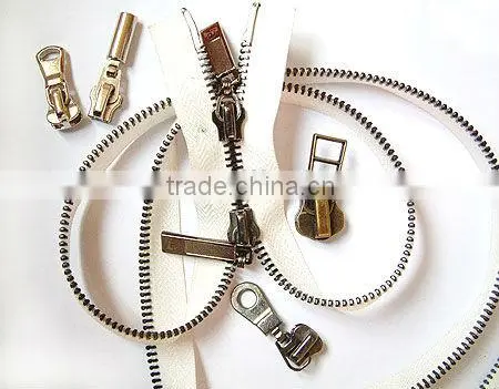 High Quality No.5 Double Slider Brass Metal Zipper for sale