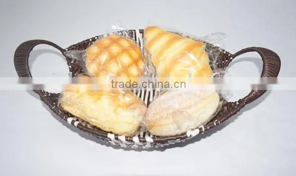 woven bread tray with handles