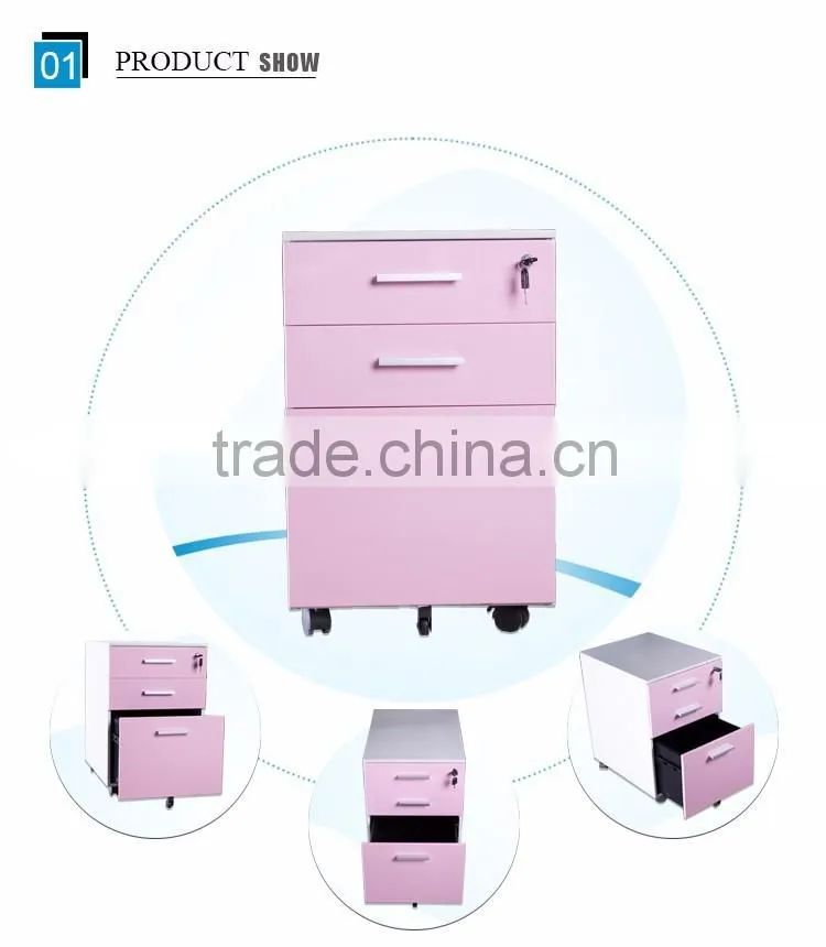 Colorful mobile cabinet