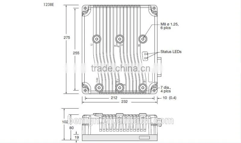 Curtis AC Motor Controller Model 1238E Series for counterbalance or warehouse trucks Tow Tractors Motor Controller