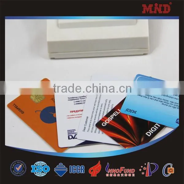 MDC277 PVC contact smart IC card with 4442 chip+magnetic stripe,3-tracks,HiCo