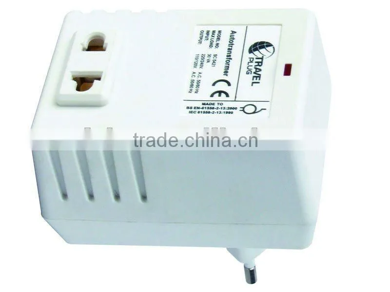 Lastest universal jack US standard White CE Euro Travel transformer