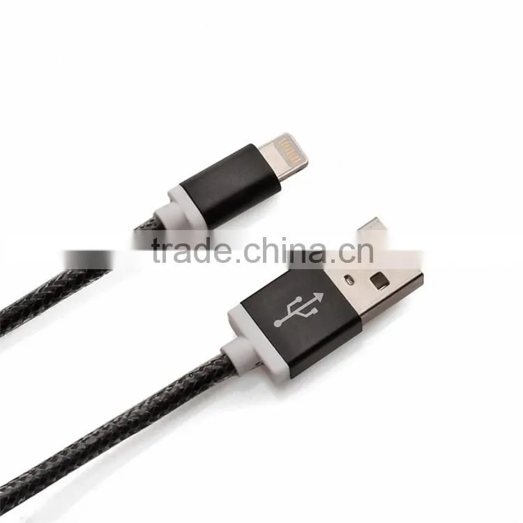 MFi manufacturer mobile phone mfi certified cable New Hot Colorful Braided Leather Cable