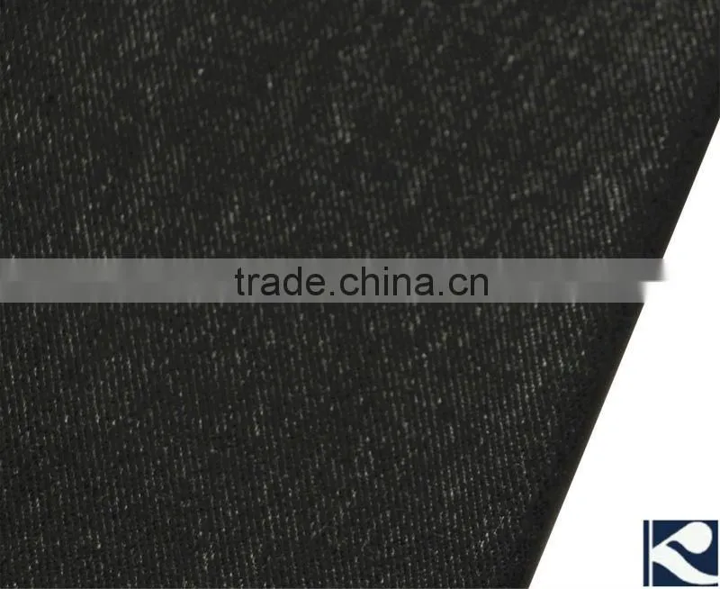 95% black cotton knitted denim