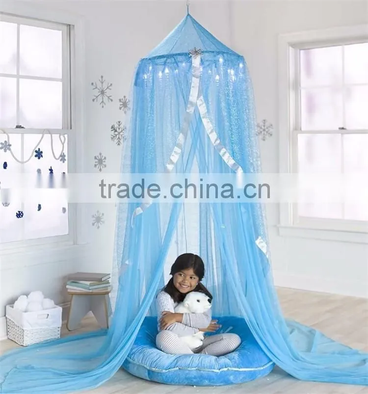 Children Circular Bed Canopy LED Mosquito Net Bed Baby Outdoor Folding Mosquito Net Tent