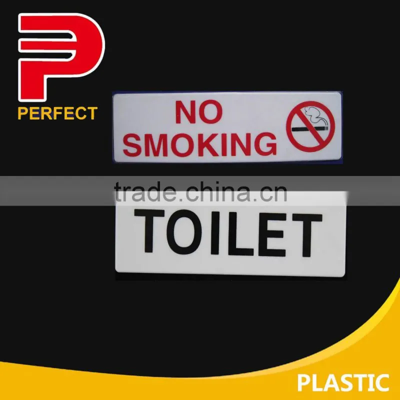 Plastic self adhesive no smoking warning sign