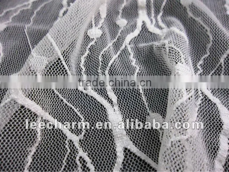 Nylon Rayon Blend Lace Mesh Fabric