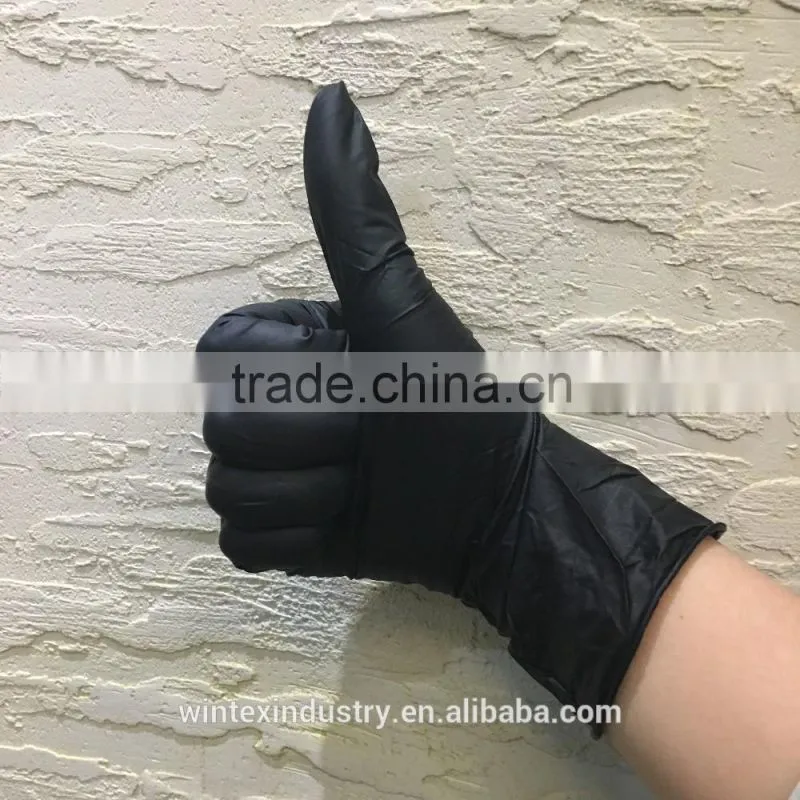 Disposable nitrile gloves,black nitrile gloves,black nitrile glove powder free
