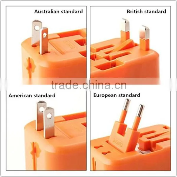 (110126) Universal travel adapter with usb charger,promotional adapter,usb travel adapter
