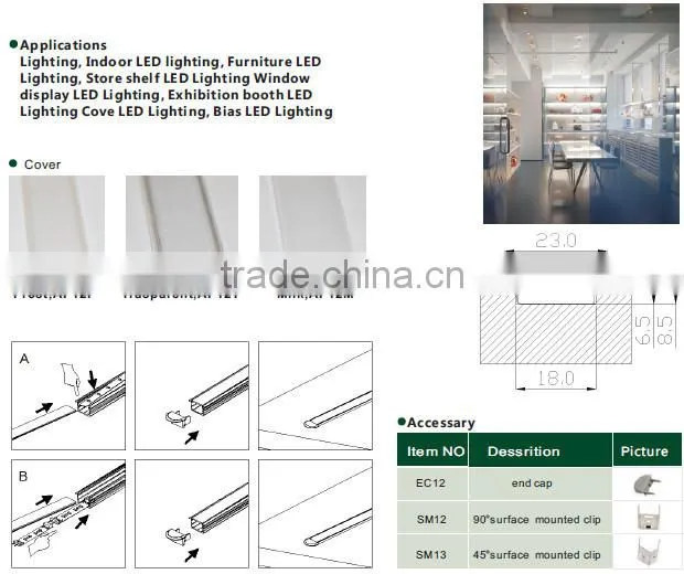 Aluminium Profile for LED Strip Light