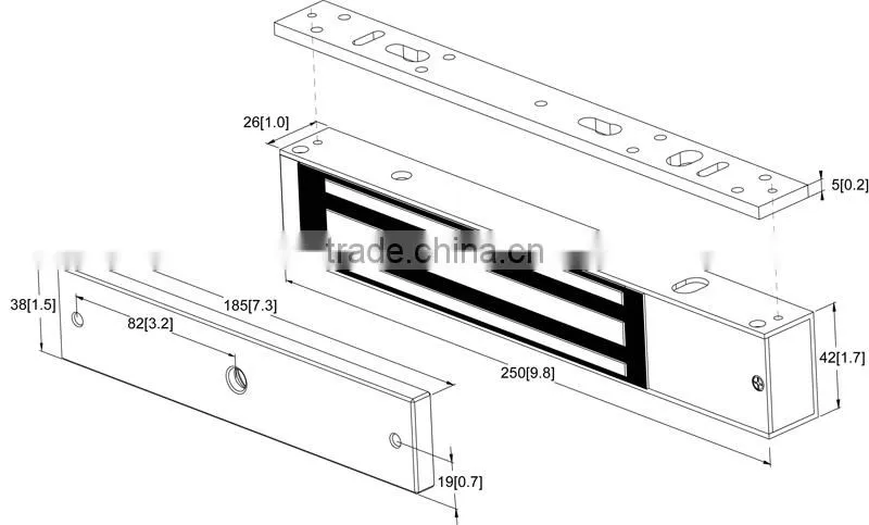 Single door 550Lbs/250Kgs Electromagnetic Lock
