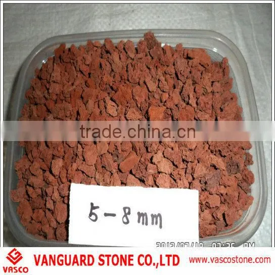 Quarry owner of red lava stone