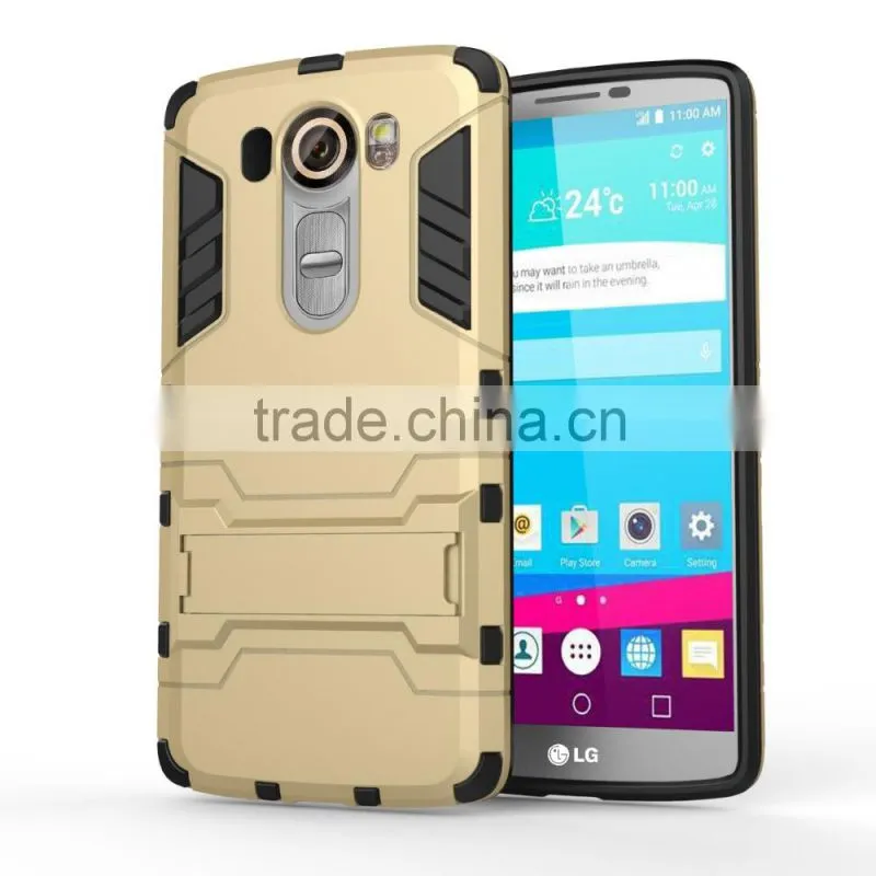 TPU+PC Back Case For LG V10 F600 with Phone stands Hard Case with stents MT-4788