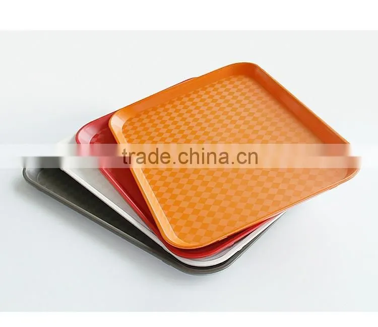 Plastic food serving tray