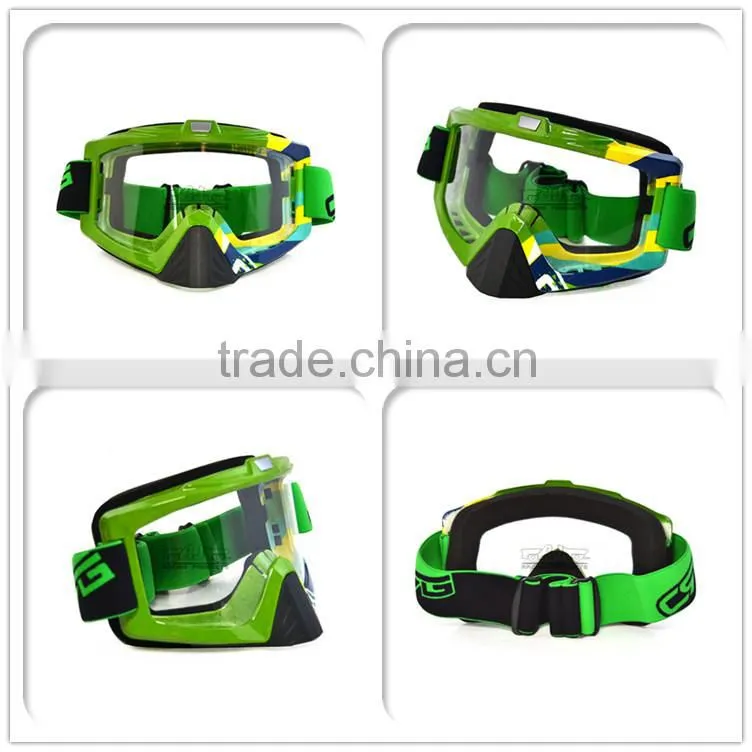 BJ-MG-013 New arrival Clear Brazil Frame motorcycle motocross goggle dex