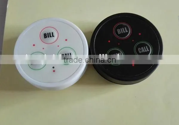restaurant equipment with led display screen and 3-key table button for waiter service client