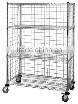 Chrome Movable Wire Mesh Security Cage