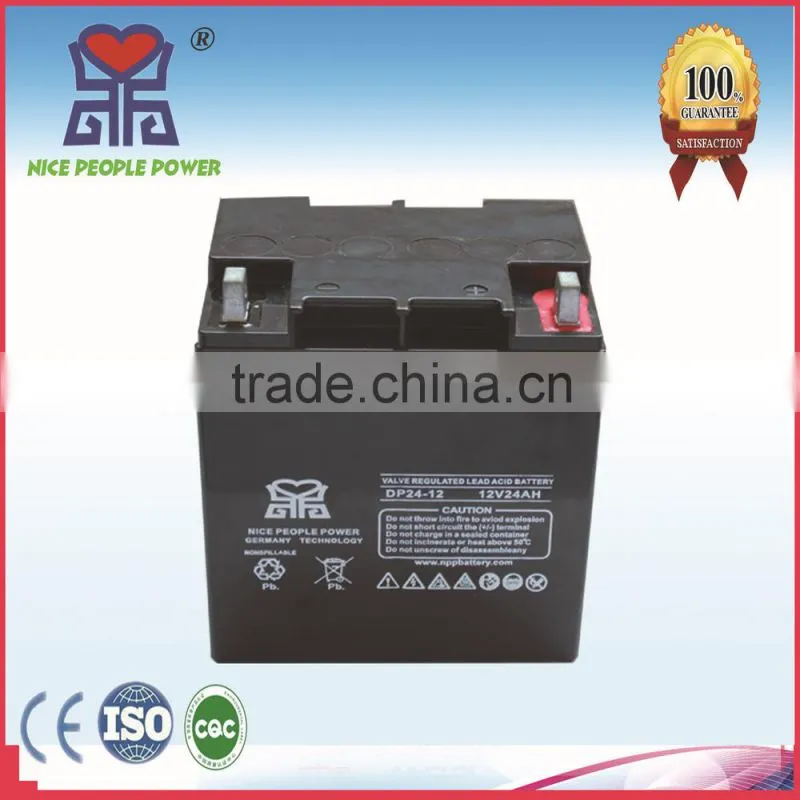 accept LC / TT payment for lead acid battery 12V24AH Nice People Power Battery