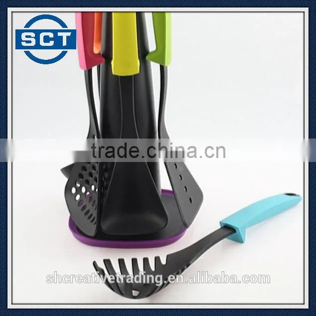Kitchen Cooking Utensil Basic Essential Tool Set 5 Piece Multi Color Rainbow Hanging Non Stick