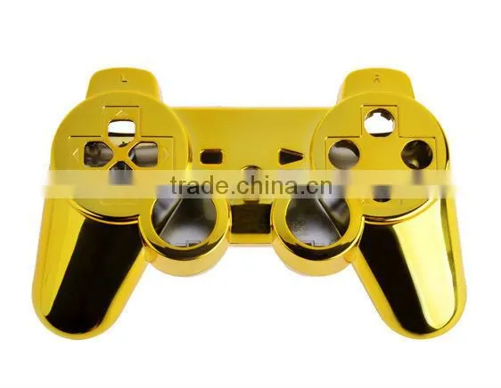 Golden Chrome for PS3 Custom Controller Full Shell Plus Full Matching Buttons set