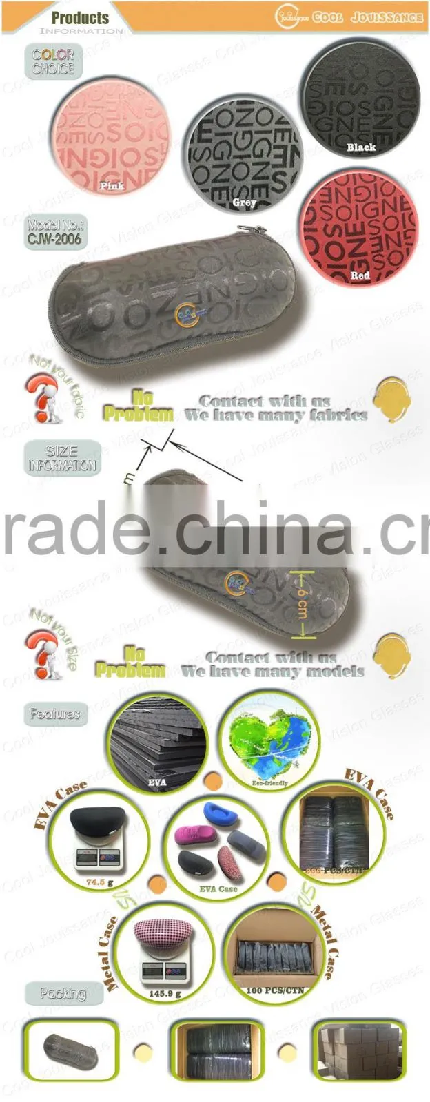 Hot selling glasses case china good quality sun glasses case