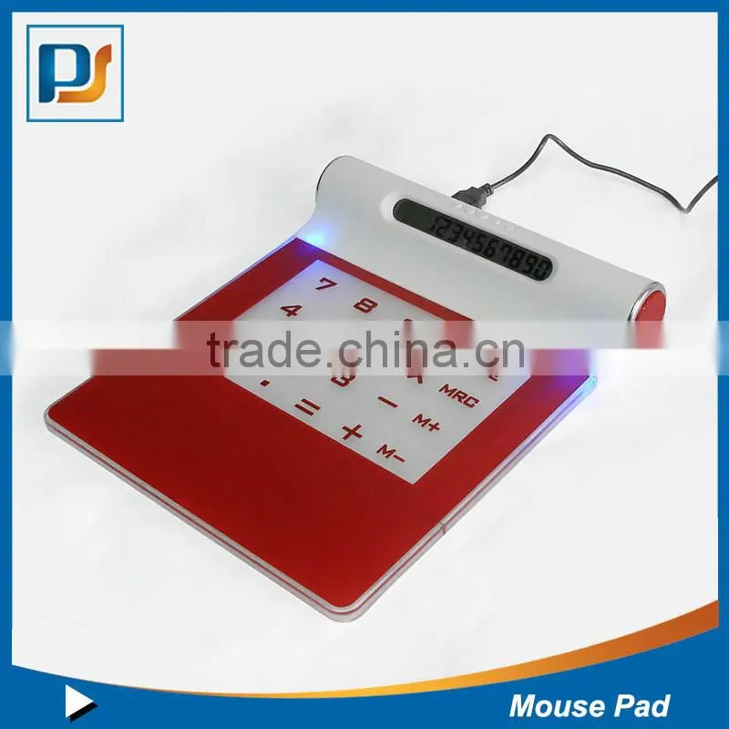 Mutifuntional Mouse Pad with USB2.0 Hub and Speaker 2-in-1 USB Powered Mouse Pad & Calculator